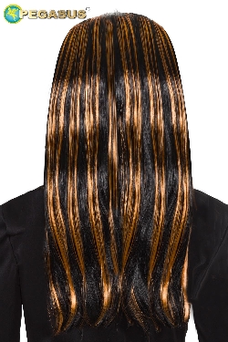 PARRUCCA BICOLORE NERO-ARANCIO